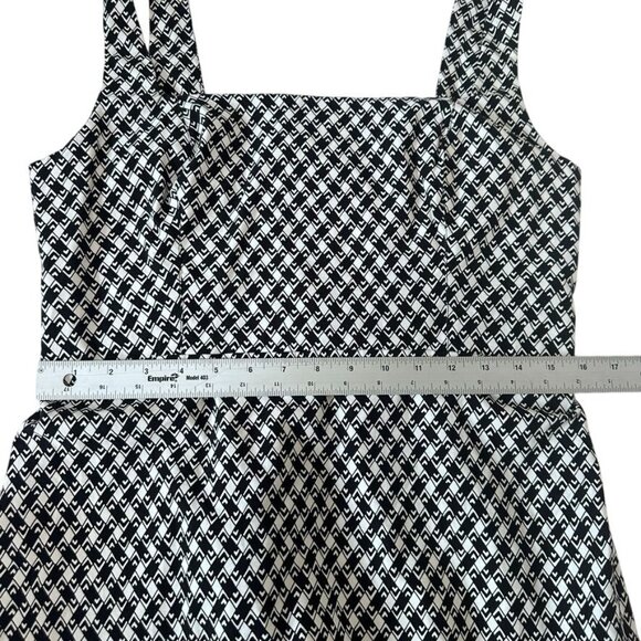 Anthropologie Ariana Asymmetrical Ruffle-Hem Dress  Black & White Size L NWT - Picture 11 of 14